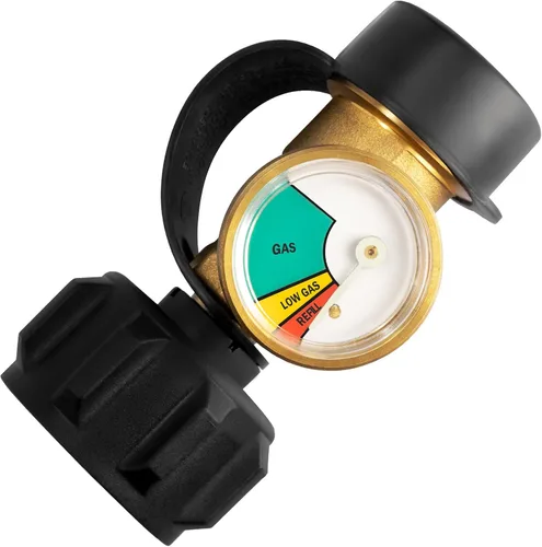 Miniatura 5 de DozyAnt premium medidor indicador de gas de propano con detector de filtraciones y medidor de presión para camper, cilindros, parrillas de gas