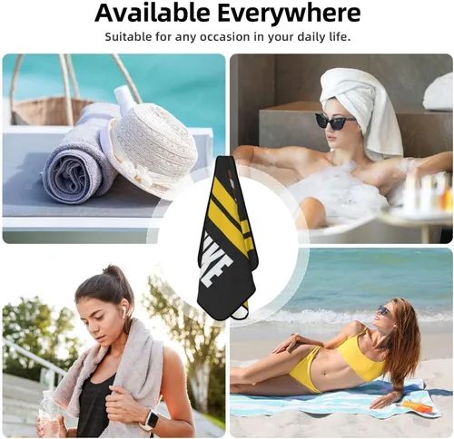 Miniatura 5 de Toalla de playa de fútbol personalizada para hombres, mujeres y niños, toallas de piscina de fútbol de 30 x 60 pulgadas, 33 x 52 pulgadas, toalla
