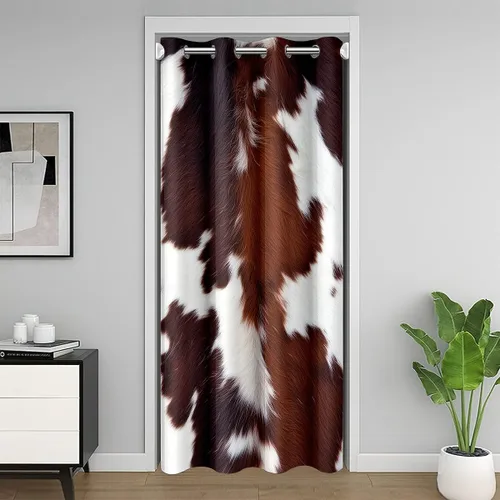 Miniatura 13 de Erosebridal Cortinas opacas de hojas para ventana de puerta, cortinas opacas de hojas blancas y negras, cortina de puerta de hojas, plantas Hojas