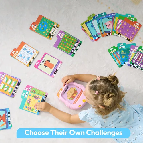 Miniatura 8 de Tarjetas parlantes Lalalark para niños de 3, 4, 5 años, juguetes de aprendizaje para niños con 136 palabras visuales y 64 juegos, juguete educativo