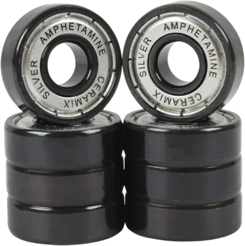 Miniatura 5 de Amphetamine Rodamientos de velocidad para patineta – Juego de 8 – Elige entre cerámica, acero inoxidable, Abec 5, 7 – Se adapta a todas las ruedas