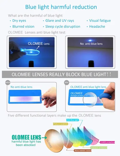 Miniatura 6 de Gafas de Lectura con Bloqueo de Luz Azul Hombres Grandes Cuadradas Sobredimensionadas de Ajuste Amplio Trampas para Hombres con Cabeza/Cara Grande