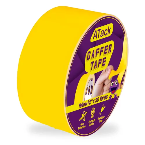 Miniatura 9 de ATack Gaffer Tape - Cinta adhesiva de 2 pulgadas x 30 yardas, color rojo de alta calidad y fácil de rasgar, color rojo mate, cinta para escenario