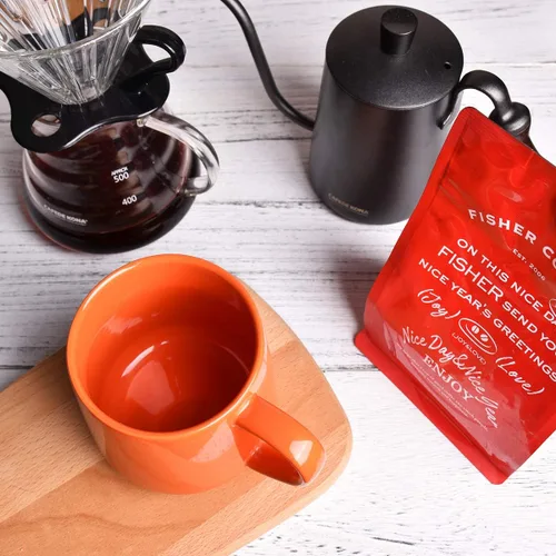 Miniatura 4 de Bosmarlin Juego de 2 tazas de café de cerámica brillante, taza de té para oficina y hogar, 18 onzas, adecuadas para lavavajillas y microondas Naranja