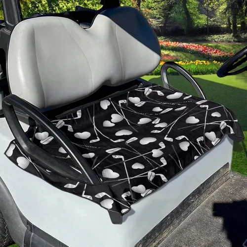 Miniatura 17 de Suobstales Fundas de Asiento para Carrito de Golf/Toalla de Asiento, Almohadillas de Asiento Transpirables para Carrito de Golf, Manta para Club
