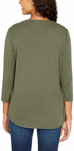 Miniatura 2 de Kirkland Signature Camiseta de algodón de manga 34 para mujer