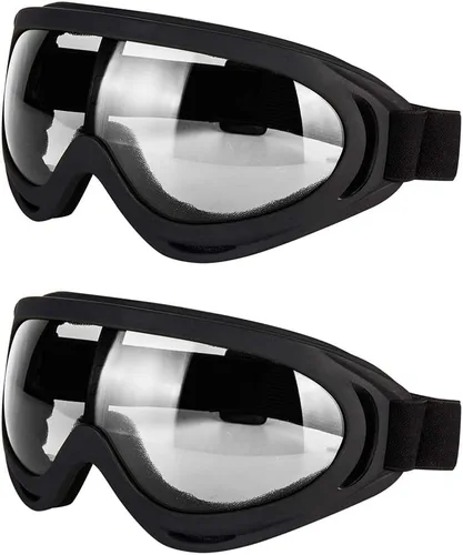 Miniatura 10 de LJDJ Gafas de esquí para motocicleta, gafas de snowboard, juego de 2 – Dirt Bike ATV Motocross anti-UV ajustables para montar fuera de carretera