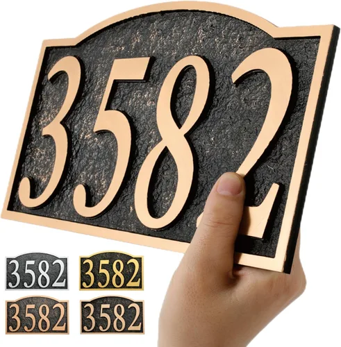 Miniatura 4 de Address Sign Lawn Mounted - Custom House Number Plaque Sign,Address Numbers for Outside House,Yard,Garden,Grass,Ground,Drive Way,Lawn,12'' x 8