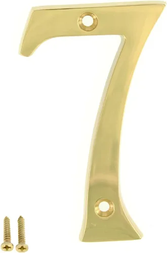 Miniatura 12 de A300 4 pulgadas latón brillante casa número 4/ZhongWang Hardware A300 Casa de latón brillante de 4 pulgadas número 4 Bright Brass