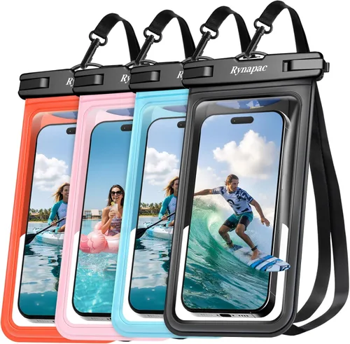 Miniatura 9 de Rynapac Funda impermeable para teléfono [hasta 8.5 pulgadas], paquete de 2, funda impermeable IPX8 con cordón para iPhone 17, 16, 15 Pro Max