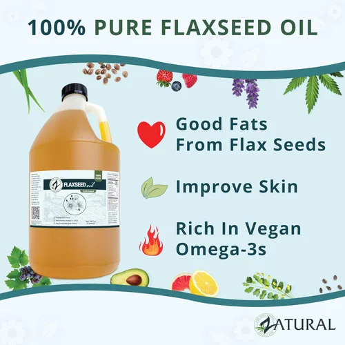 Miniatura 5 de Zatural Aceite de linaza prensado en frío – Aceite de semilla de lino líquido 100% puro sin OMG, vegano Omega-3 rico en ALA, perfecto