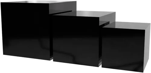 Miniatura 10 de Cajas de exhibición de 3 piezas de acrílico transparente para productos al por menor con parte inferior hueca sin tapa, contenedores de 4 pulgadas