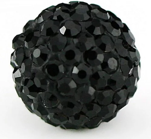 Miniatura 13 de RUBYCA Pave - Cuentas de arcilla de cristal checo para joyería Shamballa (20 unidades, 0.472 pulgadas, morado claro)