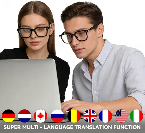 Miniatura 4 de Lentes inteligentes Bluetooth para hombres y mujeres, lentes inteligentes Ai con audio de oído abierto, control de voz, traducción en tiempo real