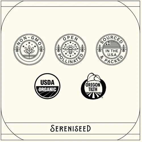 Miniatura 3 de Sereniseed Semillas de girasol con rayas grises mamut orgánicas certificadas (paquete de 2) – 100% sin OMG, polinizadas abiertas – Guía para plantar