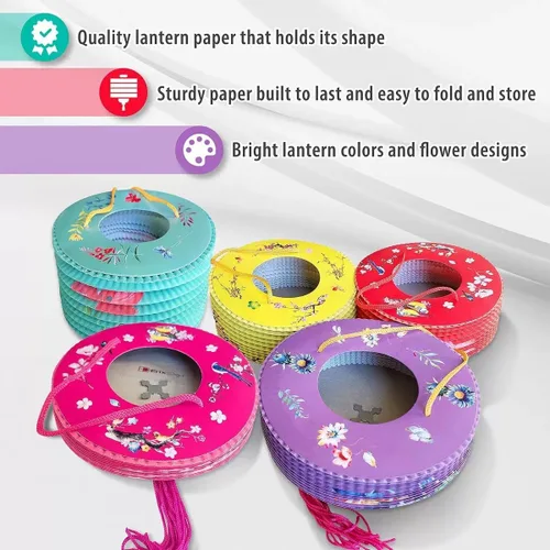 5 linternas de papel con luces LED, Día de San Valentín, Año Nuevo, chino, primavera, festival, 6.3 pulgadas, faroles de iluminación colgantes para
