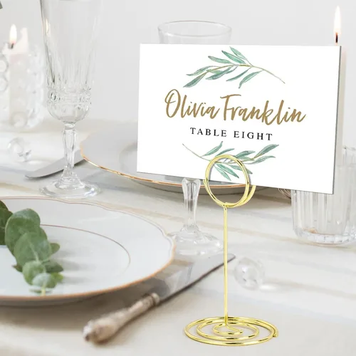 Miniatura 2 de 20 soportes para números de mesa, mini soportes para tarjetas de lugar, soportes para fotos, soportes para tarjetas de mesa pequeños, clips de menú