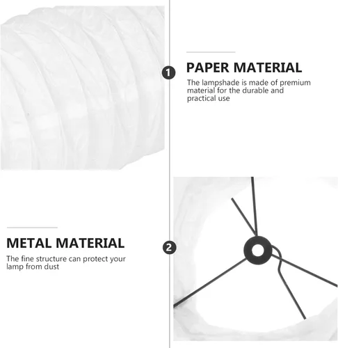 Miniatura 6 de Uonlytech Lámpara de pie de estilo nórdico, pantalla de papel, cubierta de luz de pie para sala de estar, dormitorio, decoración de hotel, pantalla