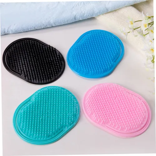 Miniatura 7 de 12 cepillos portátiles para el cabello y masajeador del cuero cabelludo, peine de masaje de dedo negro para hombres, cepillos de champú