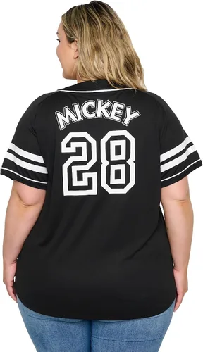Miniatura 6 de Disney Mickey Mouse Stitch Jack Skellington - Camiseta para mujer, con botones frontales, talla grande