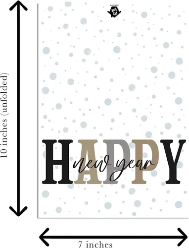 Miniatura 4 de Red Door Inspirations Tarjeta de felicitación de feliz año nuevo 2023, fabricada en los Estados Unidos (paquete de 25 unidades)