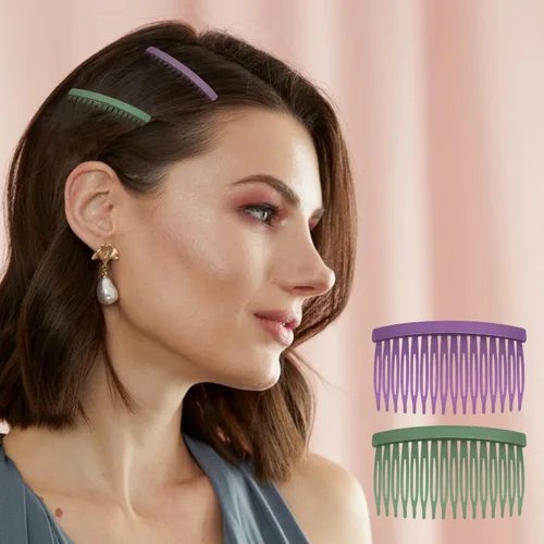 Miniatura 5 de Mary Lavender - Peine para el cabello para mujer, peine de sujeción con flequillo, pinzas para el cabello, accesorios para el cabello, peine