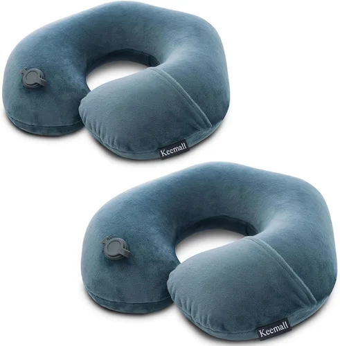 Miniatura 23 de Keemall Almohada de Cuello de Coche Inflable, Almohada de Reposacabezas de Coche Inflable Suave para Asiento de Conducción con Correa Ajustable