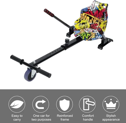 Miniatura 6 de Accesorio de asiento para aeropatinetas, accesorio de Go Kart para niños y adultos, apto para hoverboards de 6.5 a 10 pulgadas, accesorio
