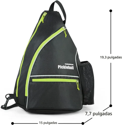 Miniatura 2 de Mangrove Bolsa de pickleball, mochila de pickleball para hombres y mujeres, bolsa ajustable con gancho para cerca, gran capacidad/bolsillo de Verde