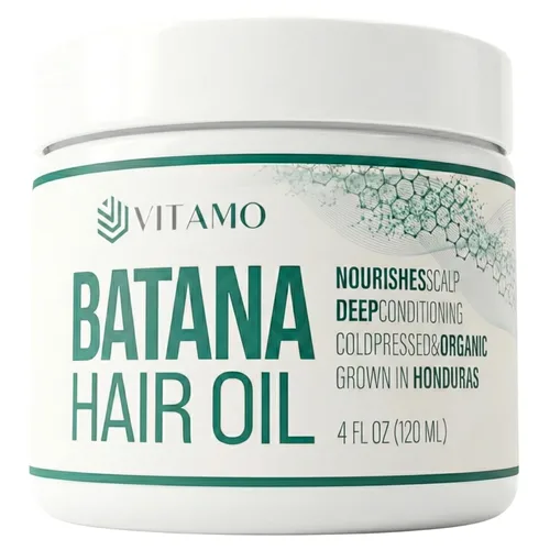 Vitamo Aceite natural para el crecimiento del cabello Batana 100% orgánico, puro Elaeis Oleifera, prensado en frío para máxima potencia, tratamiento