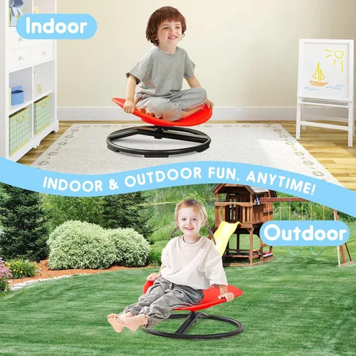 Miniatura 8 de Silla giratoria sensorial para niños con autismo de 3 años en adelante, silla giratoria para sentarse y girar para niños con TDAH, sillas