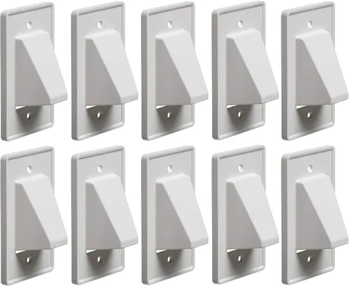Arlington, placa de pared para cables, empotrada, puede pintarse, CE1-10 Blanco