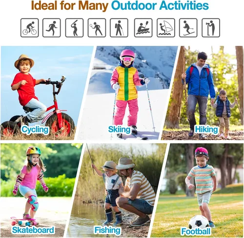 Miniatura 7 de MoKo Cubrebocas tipo bandana para niños con bolsillo para filtro paquete de 3 pasamontañas para el cuello para ciclismo para niños y niñas