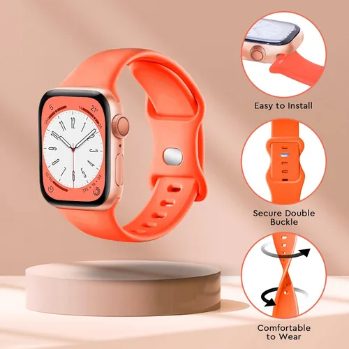 Miniatura 3 de Paquete de 15 correas compatibles con Apple Watch de 38 mm, 40 mm, 41 mm, 42 mm, 44 mm, 45 mm, 46 mm, 49 mm, unisex, correa deportiva de silicona