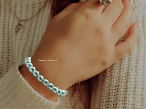 Miniatura 746 de Amazing Gemstone Pulsera de cristal para mujeres y hombres, pulsera de cristal curativo de protección, pulsera elástica con cuentas de piedras