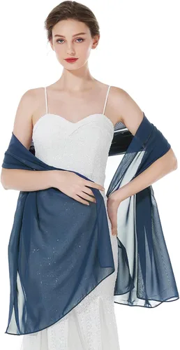 Miniatura 2 de BEAUTELIATE Soft Chiffon Scarfs Shawls and Wraps for Evening Dresses Bridal Wedding Shawl Wraps