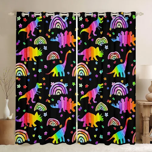 Miniatura 53 de Cortinas opacas de camuflaje con bandera estadounidense, regalo para niños, cortina de ventana de camuflaje verde con rayas negras, estrellas