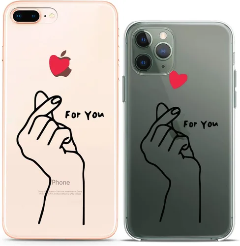 Miniatura 16 de Fundas a juego para parejas compatibles con iPhone 16 15 14 13 12 11 Pro Max Mini Xs X 6s 8 Plus 7+ Xr 10 SE 5 Best Friend Girly Traveling - Funda