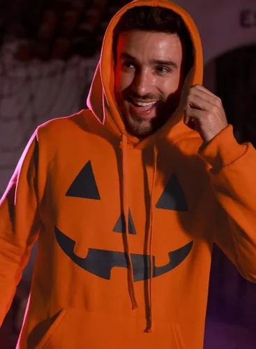 Miniatura 2 de Arvilhill Sudadera con capucha divertida de calabaza para hombre con disfraz de Halloween