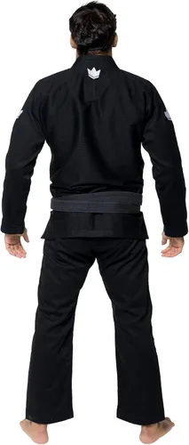 Miniatura 4 de KINGZ Brazilian Jiu Jitsu Gi Kimono BJJ ligero y duradero para hombre, IBJJF Legal 400gsm Pearl Weave Pro Training El único