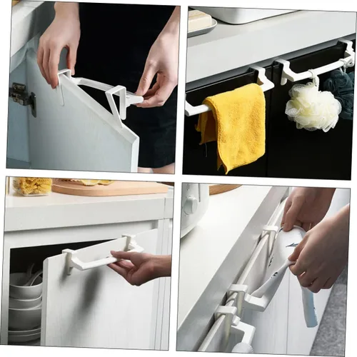 Miniatura 2 de 4 ganchos de puerta para colgar toallas para colgar en la pared, toallero para cocina, paños de cocina, toallero, toallero para baño, toallero