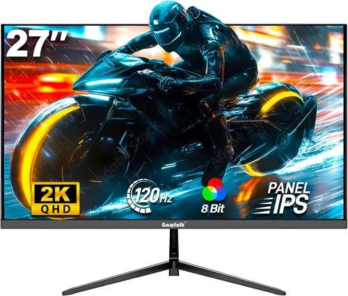 Miniatura 8 de Gawfolk Monitor de juegos de 27 pulgadas QHD IPS, pantalla de PC 120Hz 2K (2560 × 1440P), pantalla de computadora ultra fina de marco cero
