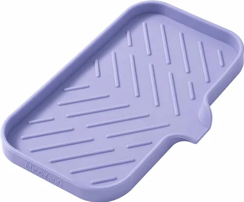 Miniatura 42 de MicoYang Jaboneras de Baño de Silicona con Boquilla de Drenaje - Organizador de Fregadero de Baño y Cocina, Soporte para Esponja, Bandeja de Jabón