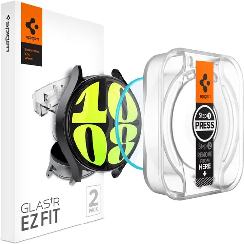 Miniatura 8 de Spigen Protector de pantalla de vidrio templado [GlasTR EZ FIT] diseñado para Galaxy Watch 7 (40mm) - Paquete de 2