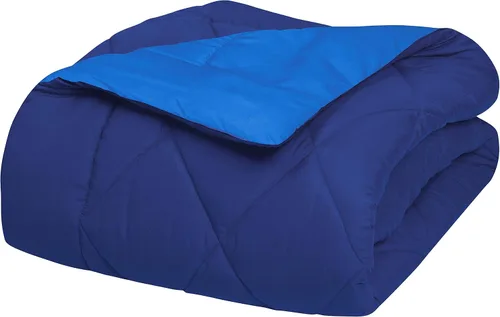 Miniatura 14 de Elegant Comfort Juego de edredón reversible acolchado de 3 piezas con relleno alternativo de plumón de ganso, relleno de edredón suave, calidez