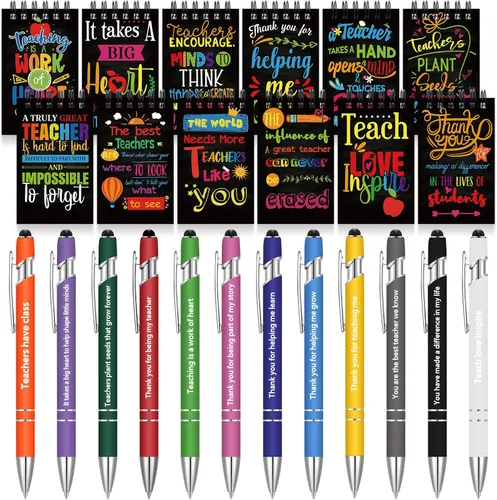 Miniatura 8 de Spiareal Juego de 24 piezas de regalos para enfermeras, bolígrafos con versículos bíblicos, cuadernos de escritura, bolígrafos con cita bíblica
