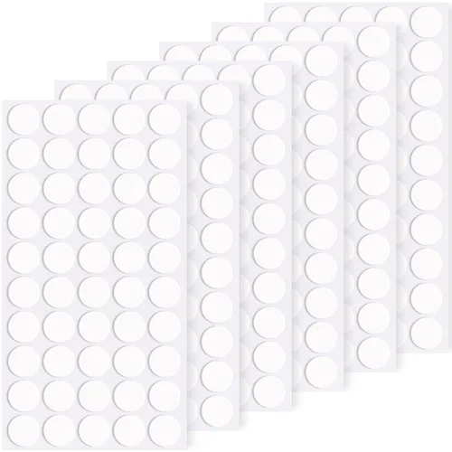 Miniatura 10 de Masilla para pósteres, 500 piezas de puntos adhesivos de 0.24 pulgadas, tachuelas adhesivas extraíbles de doble cara, calcomanías de montaje