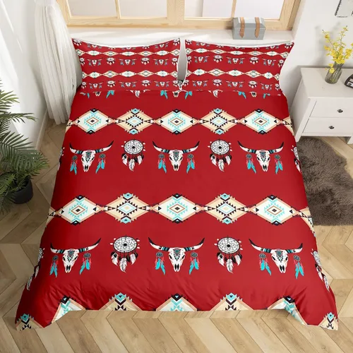 Miniatura 41 de Juego de funda de edredón con diseño de caballos, atrapasueños para niños, adolescentes, hombres, funda de edredón con estampado de caballos