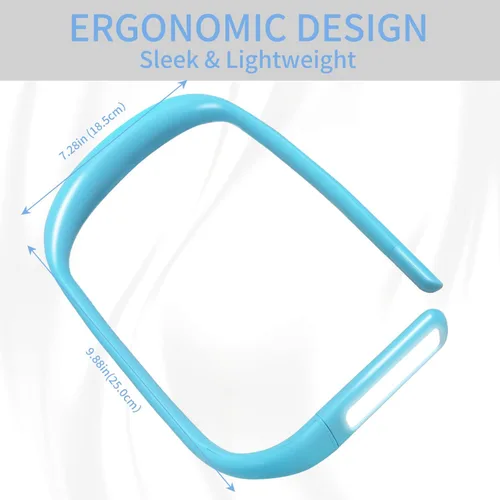Miniatura 7 de Luz LED para el cuello con brillo ajustable, luces de libro para leer en la cama, 3 modos de color, diseño de brazo flexible para leer, reparar, Azul