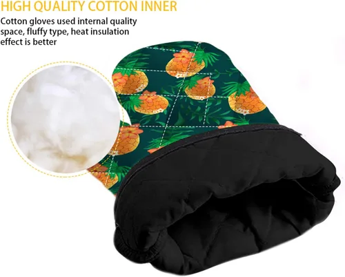 Miniatura 4 de UNICEU Juego de 4 manoplas de horno personalizadas y soportes para ollas, decoración de cocina, guantes protectores personalizados para hornear